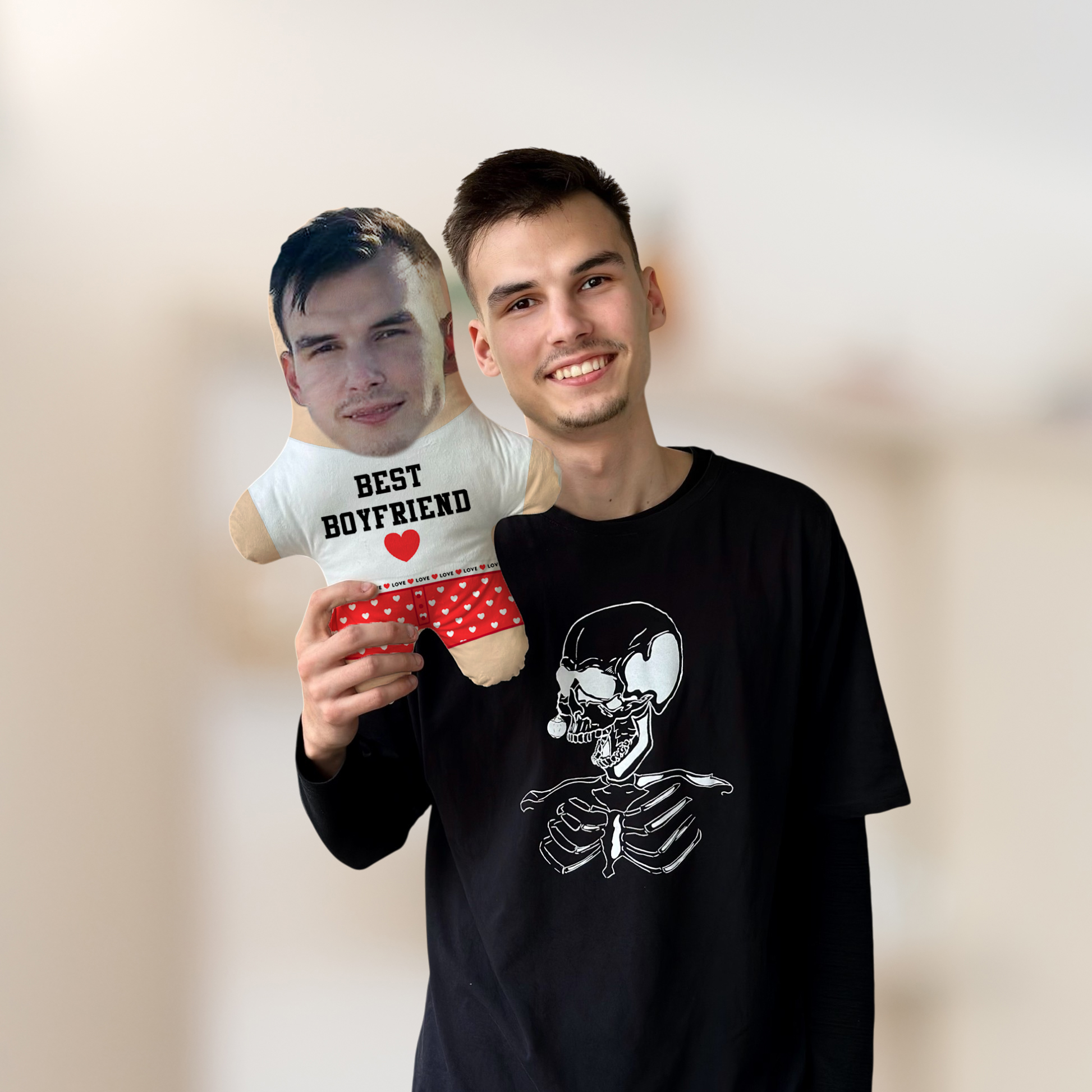 Cojín MiniMe "Best Boyfriend", regalo para esposo o novio - Imagen 3