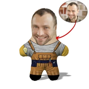 Cojín Electricista MiniMe, regalo personalizado con tu cara